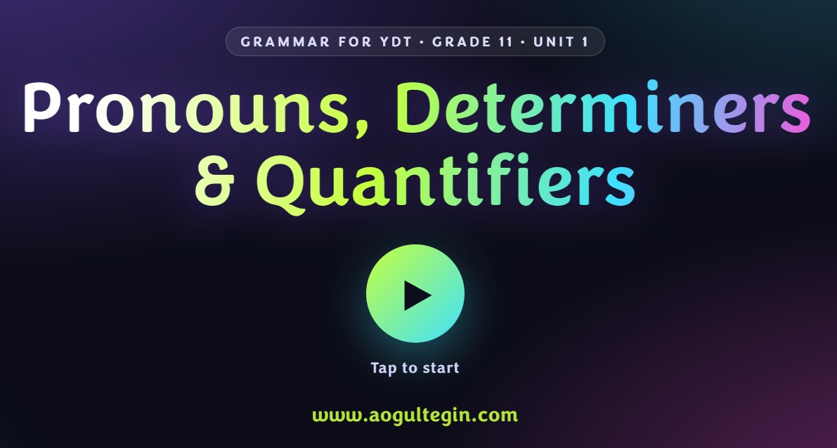 Pronouns & Determiners & Quantifiers