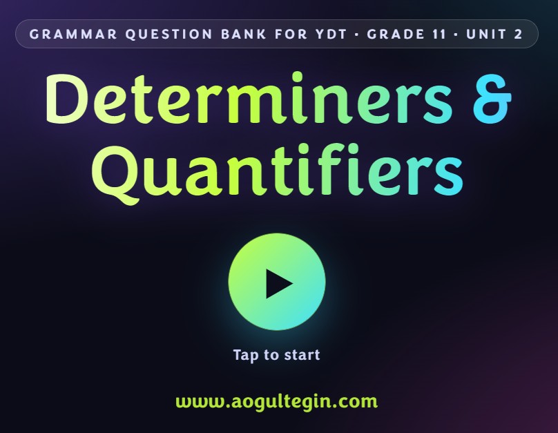 Determiners & Quantifiers