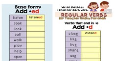 Past Tense: Regular Verbs