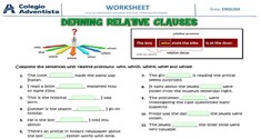 Defining Relative Clauses