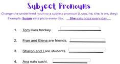 Subject Pronouns 3