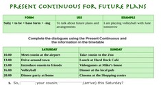 Present Contiuous for Future 2