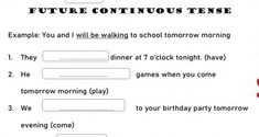 Future Continuous Tense