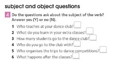 Subject & Object Questions 2